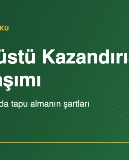Olağanüstü kazandırıcı zamanaşımı TMK 713 tapu tescil